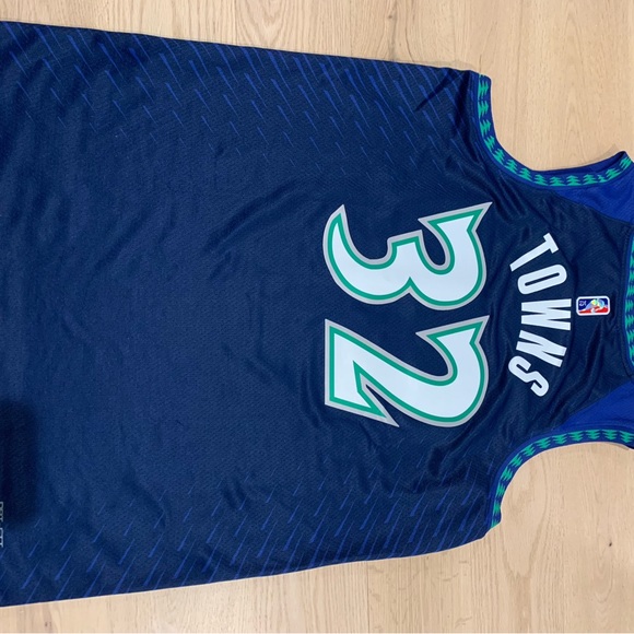 Karl Anthony Towns Jersey Minnesota Timberwolves City Esition Nike Drifit - Picture 2 of 7